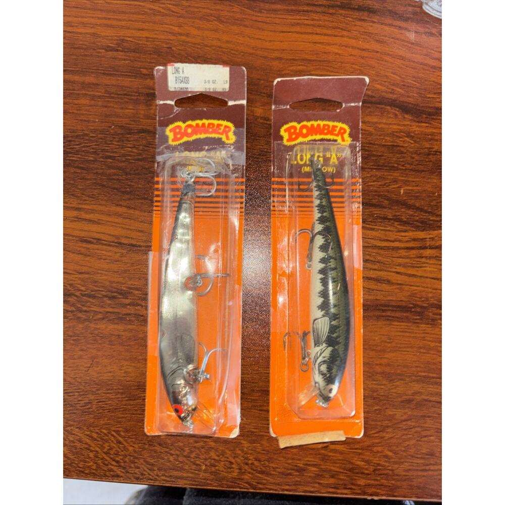RARE Bomber Long A Minnows (2) • Vintage Fishing Lures • Classic Bomber Baits
